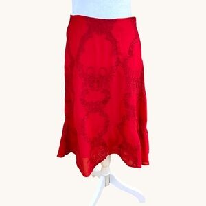 For Love & Lemons Skirt Red Embroidered (S)